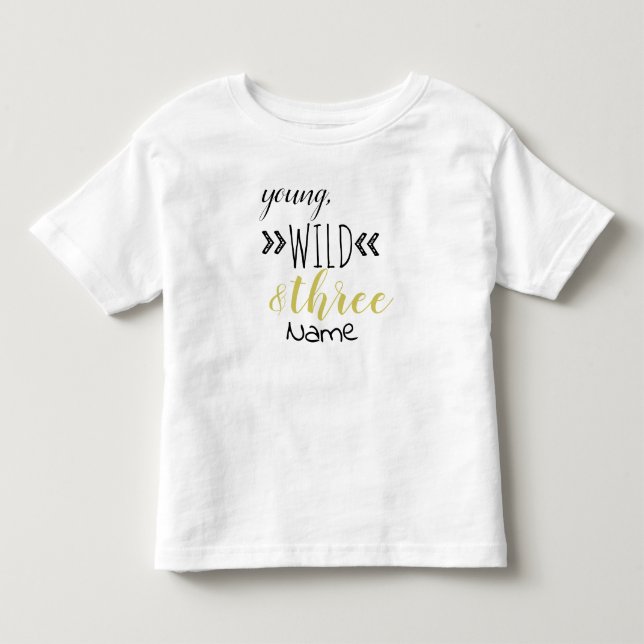 Junge, wilde & Drei-Kleinkinder-T - Shirt (Vorderseite)