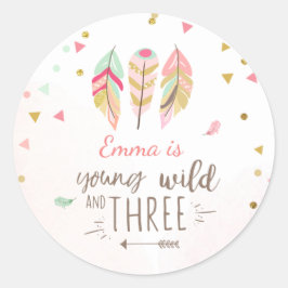 Junge wilde und drei Gefälligkeitsmarken Sticker P