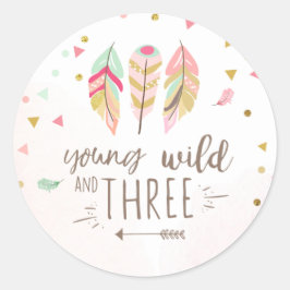 Junge wilde und drei Gefälligkeitsmarken Sticker P