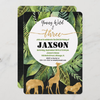 Junge wilde und drei Jungen - Geburtshaus - Einlad Einladung