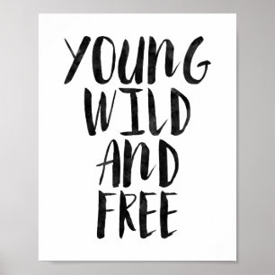 Junge Wildtiere und frei Poster