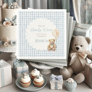 Junge, wir können es kaum erwarten Teddybär-Baby-P Serviette