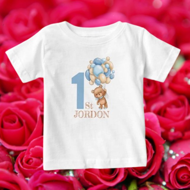 Junge, wir können frühzeitig 1. Teddy Bären warten Baby T-shirt (Celebrate your little one's first teddy bear picnic with this adorable baby T-shirt!)