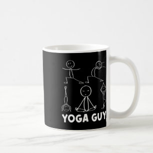 Junge Yoga-Typ Übungs-Strichmännchen Kaffeetasse