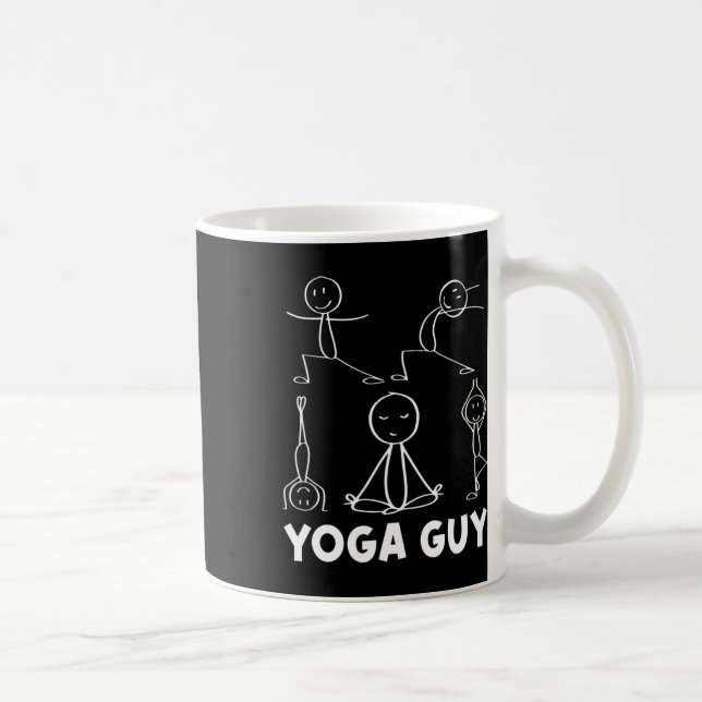 Junge Yoga-Typ Übungs-Strichmännchen  Kaffeetasse (Rechts)