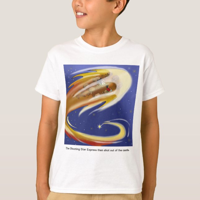 Junge, Zahnfee mit Rollstuhl, Schießstar T-Shirt (Vorderseite)