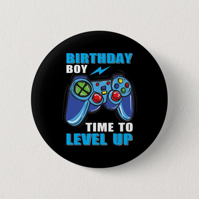 Junge Zeit, um Video-Game-Boys zu erweitern Button (Vorderseite)