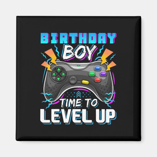 Junge Zeit, um Video-Game-Geburtstag-Gamer zu verb Magnet (Vorne)
