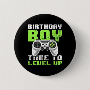 Junge Zeit, um Video-Spiel Geburtstag Geschenkboys Button