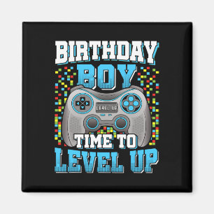 Junge Zeit zum Levelaufstieg Videospiel Geburtstag Magnet