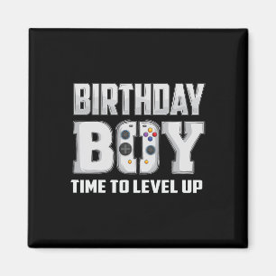 Junge Zeit zum Levelaufstieg Videospiel Geburtstag Magnet