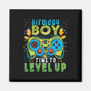 Junge Zeit zum Levelaufstieg Videospiel Geburtstag Magnet