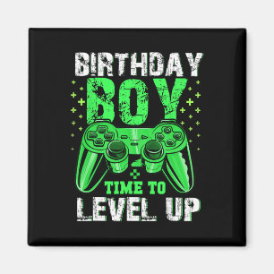 Junge Zeit zum Levelaufstieg Videospiel Geburtstag Magnet