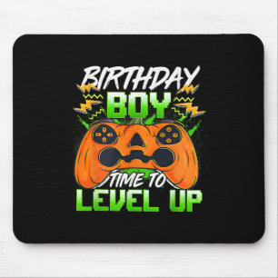 Junge Zeit zum Levelaufstieg Videospiel Geburtstag Mousepad