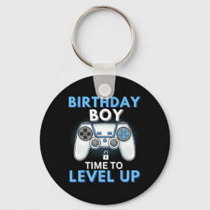 Junge Zeit zum Levelaufstieg Videospiel Geburtstag Schlüsselanhänger