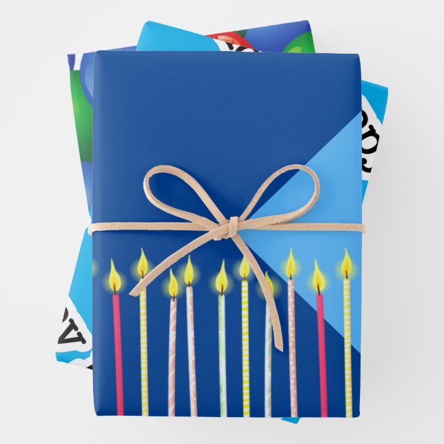Junge zum Geburtstag Geschenkpapier Set (Beispiel)
