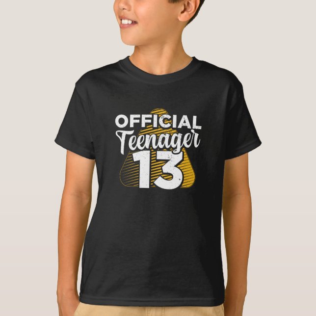 Jungen 13. Geburtstag Offizieller Teenager T-Shirt (Vorderseite)