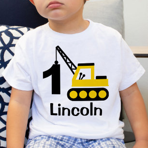 Jungen 1. Geburtstag Baukran T-Shirt