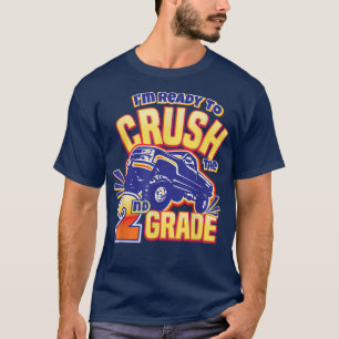 Jungen 2. Klasse zurück zur Schule Zweites Monster T-Shirt
