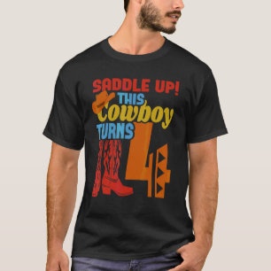 Jungen 4 Jahre alt Geburtstagsparty Dieser Cowboy  T-Shirt