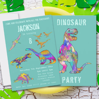 Jungen 8. Geburtstag Dinosaurier T Rex Roar Party Einladung