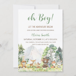 Jungen-Abenteuer-Babyparty Einladung