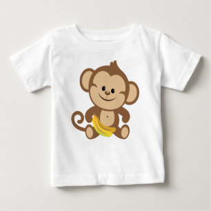 Jungen-Affe mit Banane Baby T-shirt