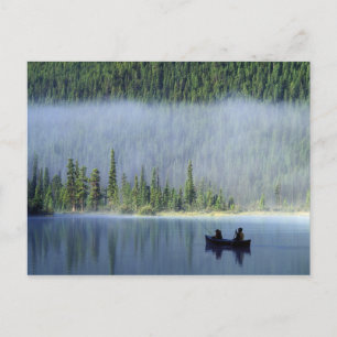 Jungen angeln am Waterfowl Lake, Banff National Postkarte