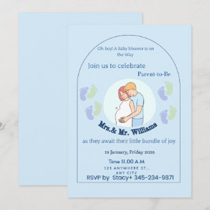 Jungen-Baby-Baby-Shower-Einladung Werdende Elter Einladung