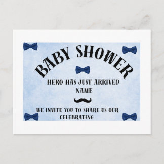 Jungen-Baby-Party-Einladung Postkarte