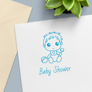 Jungen-Baby-Party Geschlechtsenthüllung 2 Permastempel