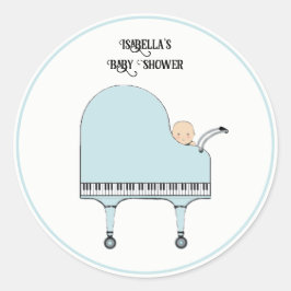Jungen-Baby-Party Runder Aufkleber