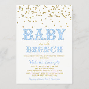 Jungen-Baby-Shower-Brunch-Einladungen zur Babypart Einladung