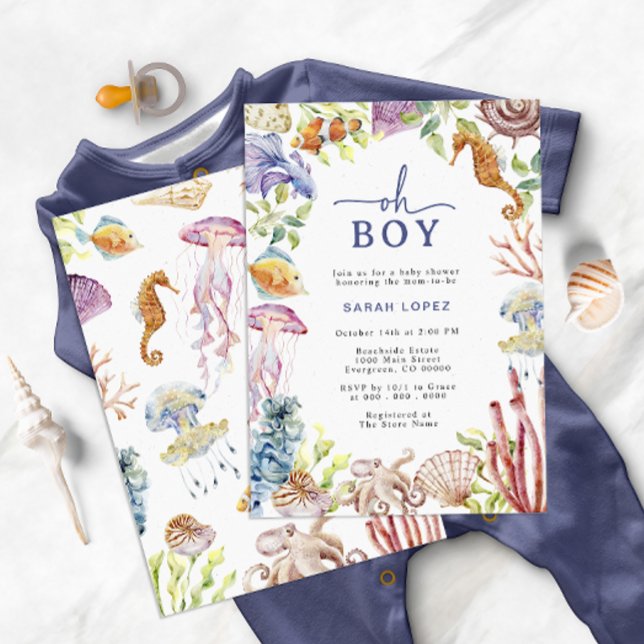 Jungen Baby Shower Einladung (Von Creator hochgeladen)
