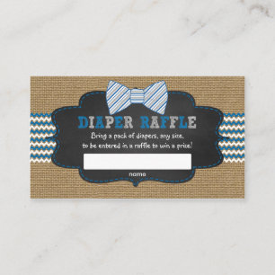Jungen-Babypartywindel Rafflekarten Begleitkarte