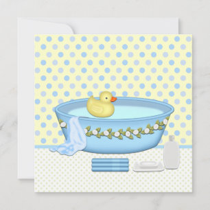Jungen-Badezeit-Baby-Party Einladung