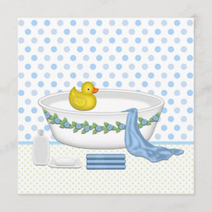 Jungen-Badezeit-Baby-Party Einladung