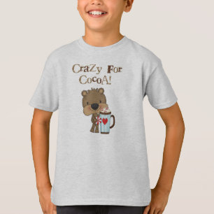 Jungen-Bär verrückt für Kakao-Feiertag T-Shirt