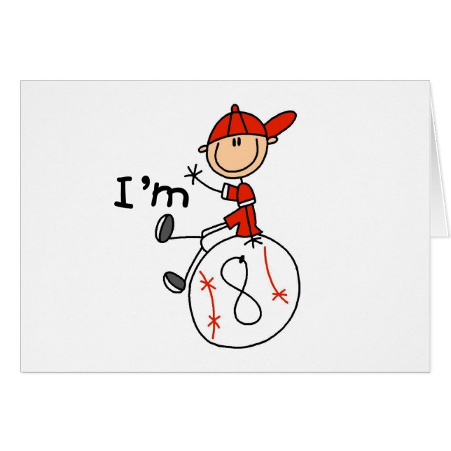 Jungen-Baseball bin ich 8 (Vorderseite (Horizontal))