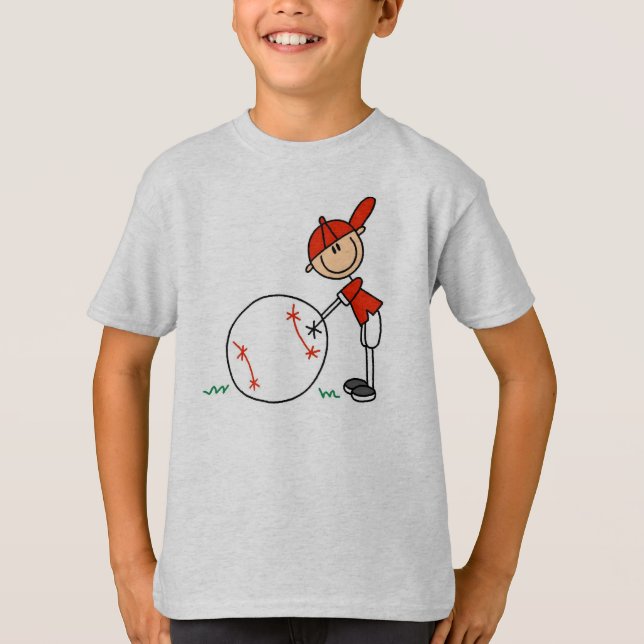 Jungen-Baseball fertigen besonders an T-Shirt (Vorderseite)