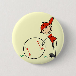 Jungen-Baseball fertigen T-Shirts und Geschenke Button