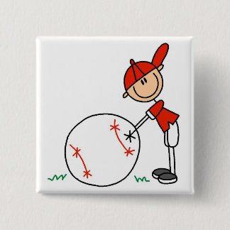 Jungen-Baseball fertigen T-Shirts und Geschenke Button