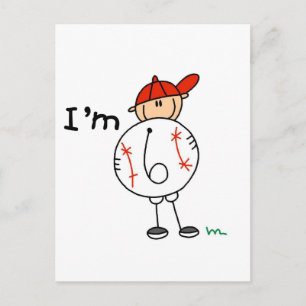 Jungen Baseball Ich bin 6 T-Shirts und Geschenke Postkarte