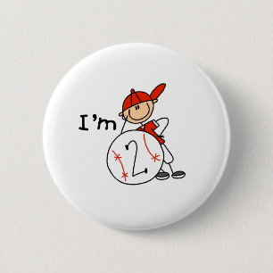 Jungen-Baseball I'm 2 Button