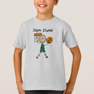 Jungen-Basketball-Slam Dunk T-Shirt