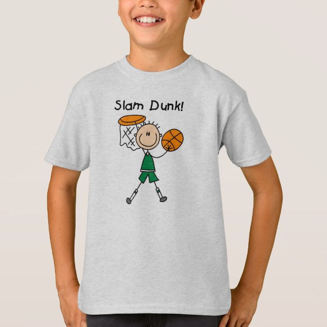 Jungen-Basketball-Slam Dunk T-Shirt (Vorderseite)