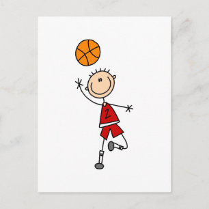 Jungen-Basketballspieler-T-Shirts und Geschenke Postkarte
