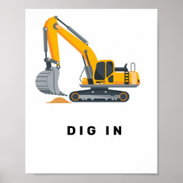 Jungen Bau Geburtstagsfeier Thema Poster