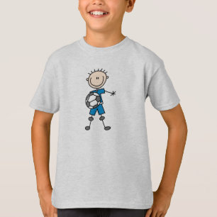 Jungen-blaue einheitliche T-Shirt