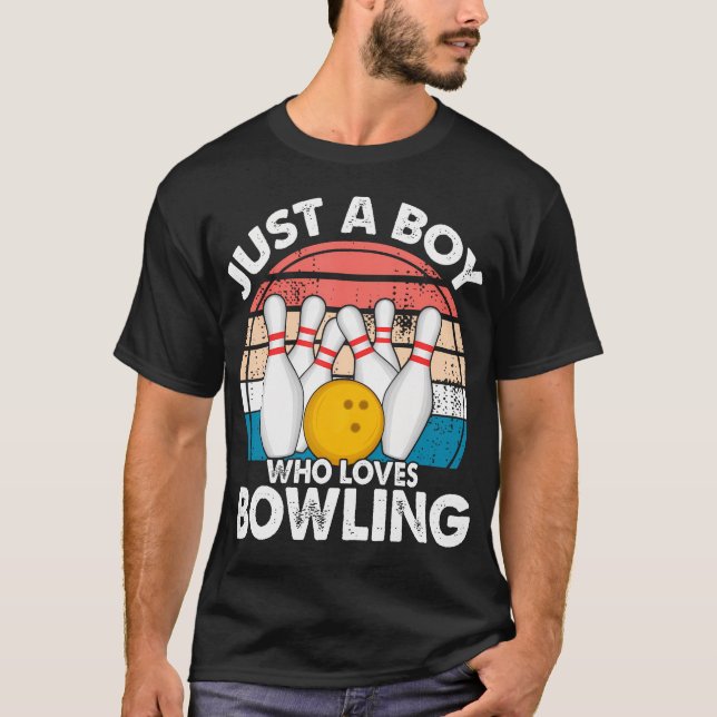 Jungen Bowling T-Shirt (Vorderseite)